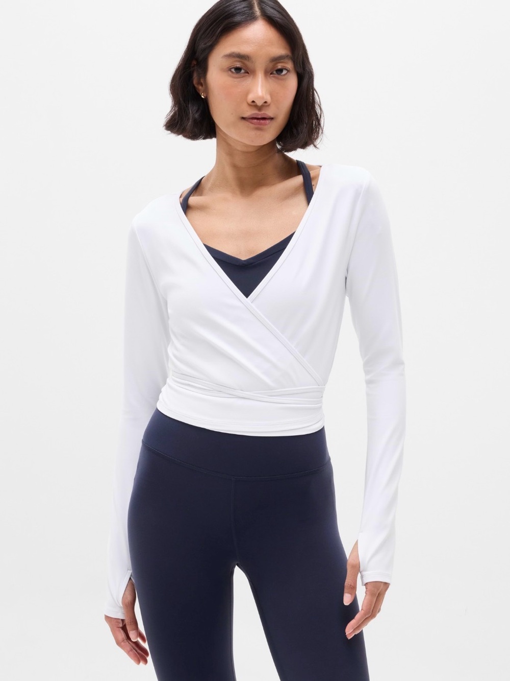 Athleta Transcend Wrap Crop Top